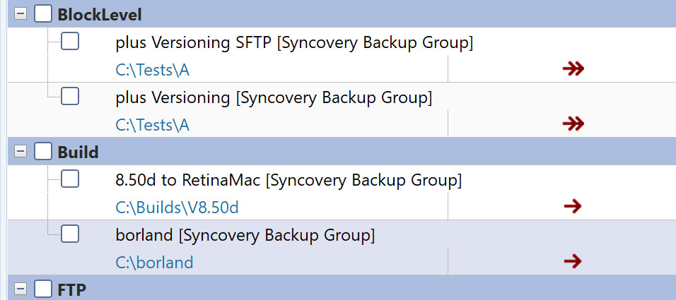 Uma captura de ecrã que mostra os perfis que um utilizador com permissões limitadas vê.