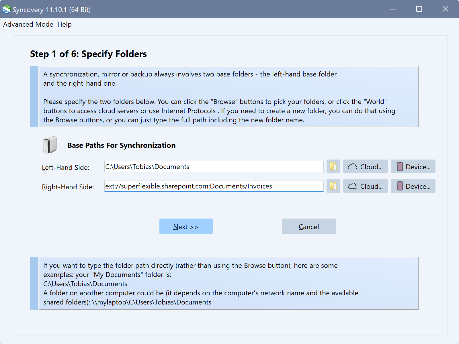 Sincronizar SharePoint em modo Assistente